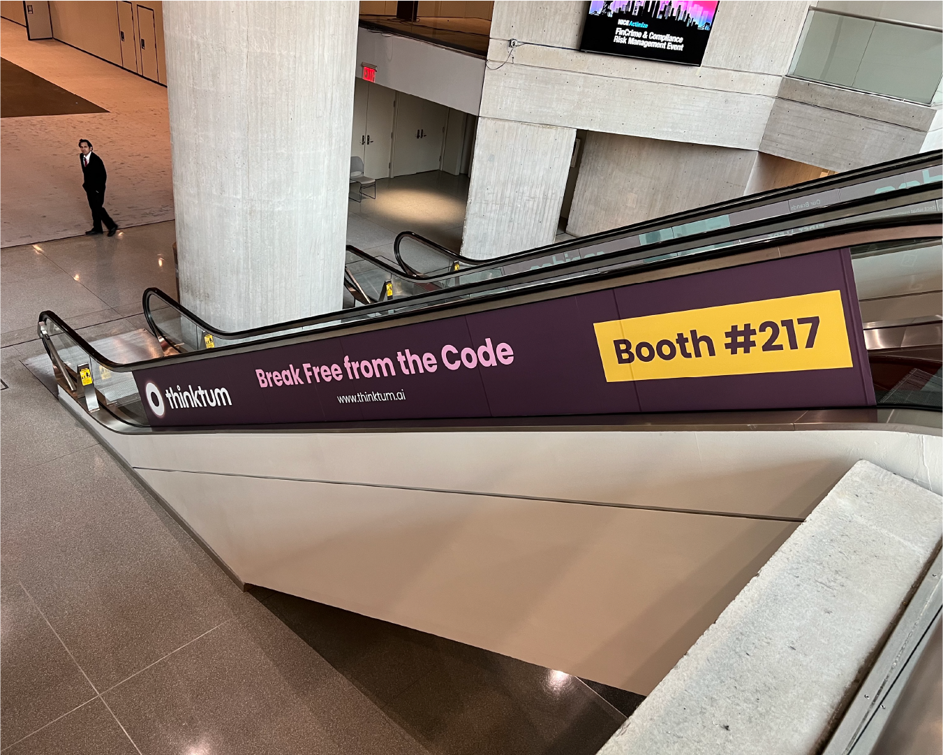 thinktum escaltor cling shown at conference
